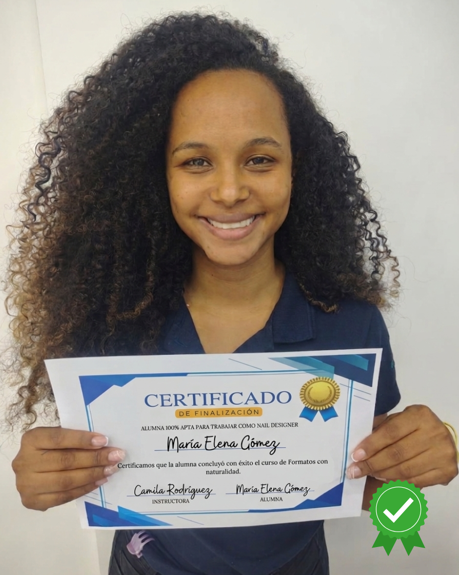Alumna con certificado 2